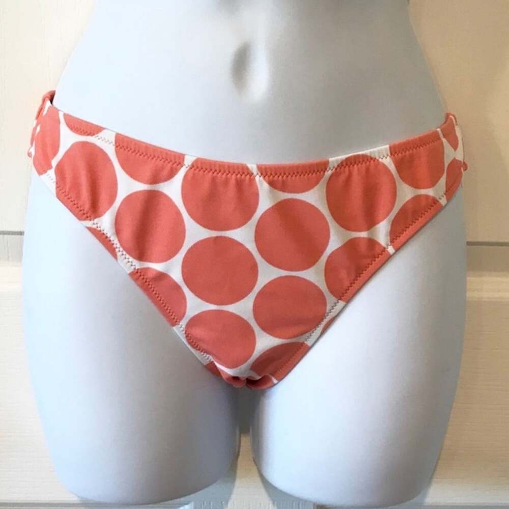 Victoria’s Secret Coral Polka Dot Bikini bottoms Size Small